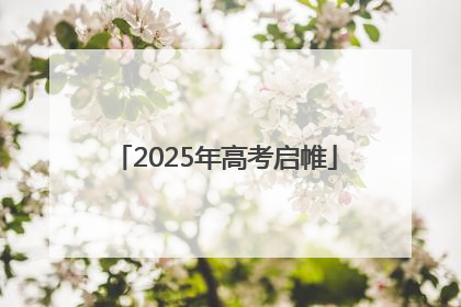 2025年高考启帷