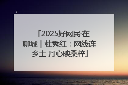 2025好网民·在聊城｜杜秀红：网线连乡土 丹心映桑梓