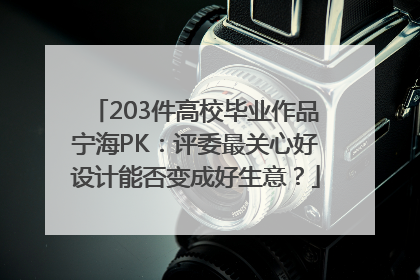 203件高校毕业作品宁海PK：评委最关心好设计能否变成好生意？