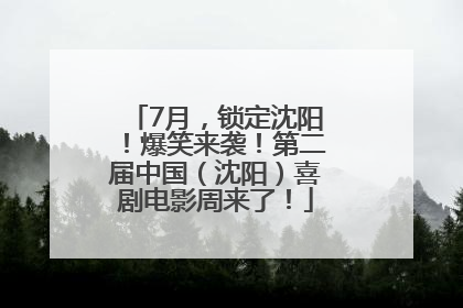 7月，锁定沈阳！爆笑来袭！第二届中国（沈阳）喜剧电影周来了！