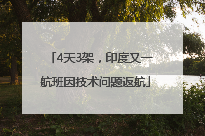 4天3架，印度又一航班因技术问题返航